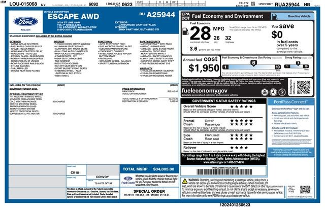 2024 Ford Escape ST-Line