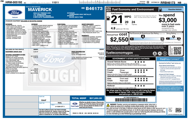 2024 Ford Maverick XLT Tremor Off-Road