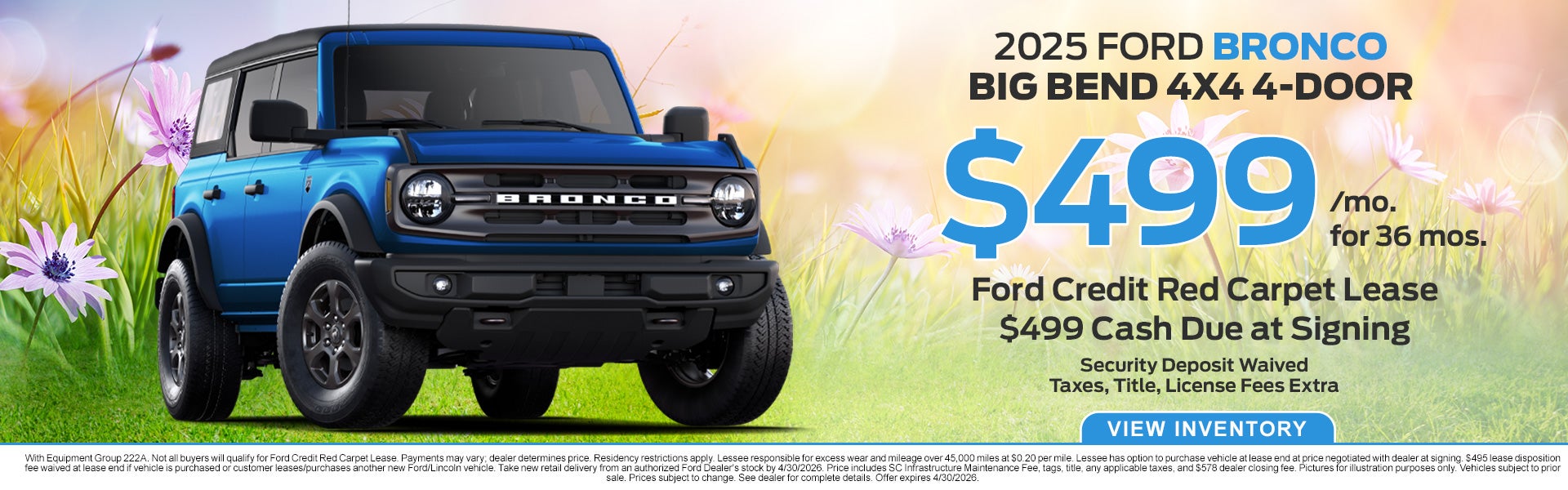 2025 Ford Bronco Big Bend 4X4 for Sale in Anderson, SC